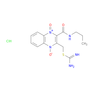 Pseudourea,2-[[3-(propylcarbamoyl)-2-quinoxalinyl]methyl]-2-thio-, 1,4-dioxide,monohydrochloride (8CI)