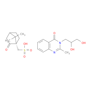 双环[2.2.1]庚烷-1-甲磺酸,7,7-二甲基-2-氧代,(1S)-,CPOMD。用3-(2,3-二羟基丙基)-2-甲基-4(3H)-喹唑啉酮(1：1)