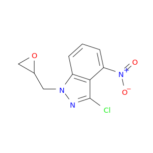 1H-Indazole, 3-chloro-4-nitro-1-(oxiranylmethyl)-