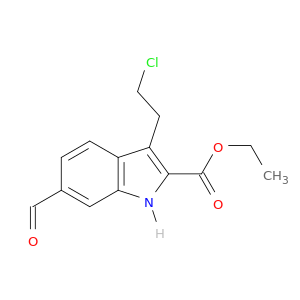 1H-Indole-2-carboxylic acid, 3-(2-chloroethyl)-6-formyl-, ethyl ester