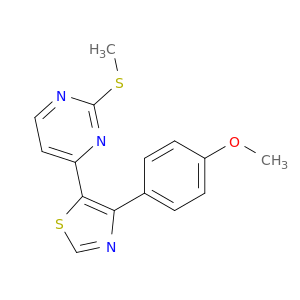 Pyrimidine, 4-[4-(4-methoxyphenyl)-5-thiazolyl]-2-(methylthio)-