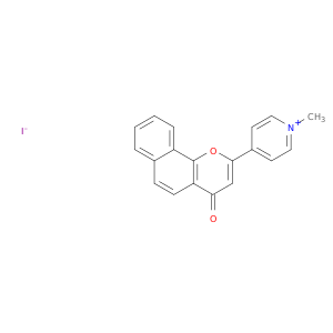 Pyridinium, 1-methyl-4-(4-oxo-4H-naphtho[1,2-b]pyran-2-yl)-, iodide