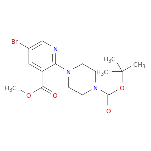 1-Piperazinecarboxylic acid, 4-[5-bromo-3-(methoxycarbonyl)-2-pyridinyl]-, 1,1-dimethylethyl ester