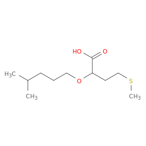 Butanoic acid, 2-[(4-methylpentyl)oxy]-4-(methylthio)-