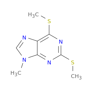 9H-Purine, 9-methyl-2,6-bis(methylthio)-