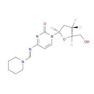 2',3'-DIDEOXY-N-((1PIPERIDINYL)METHYLENE)-3'-FLUOROCYTIDINE