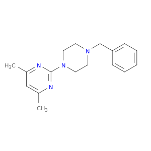 Pyrimidine, 4,6-dimethyl-2-[4-(phenylmethyl)-1-piperazinyl]-