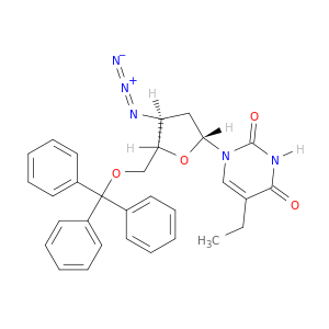 Uridine, 3'-azido-2',3'-dideoxy-5-ethyl-5'-O-(triphenylmethyl)-