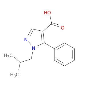 1-(2-methylpropyl)-5-phenyl-1H-pyrazole-4-carboxylic acid