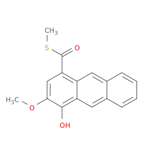 1-Anthracenecarbothioic acid, 4-hydroxy-3-methoxy-, S-methyl ester