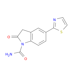 1H-Indole-1-carboxamide, 2,3-dihydro-2-oxo-5-(2-thiazolyl)-