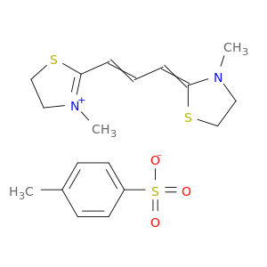 噻唑鎓,4,5-二氢-3-甲基-2-[3-(3-甲基-2-噻唑烷亚氨基亚氨基)-1-丙烯-1-基]-,4-甲基苯磺酸盐(1：1)