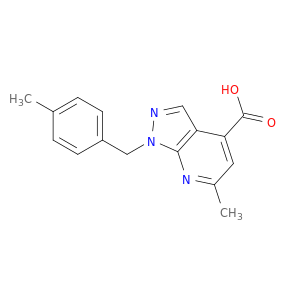 6-Methyl-1-[(4-methylphenyl)methyl]-1H-pyrazolo[3,4-b]pyridine-4-carboxylic Acid