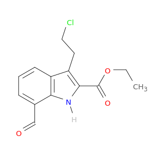 1H-Indole-2-carboxylic acid, 3-(2-chloroethyl)-7-formyl-, ethyl ester