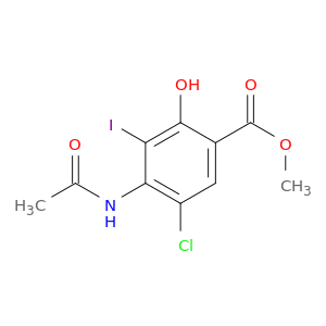 4-乙酰氨基-5-氯-2-羟基-3-碘苯甲酸甲酯