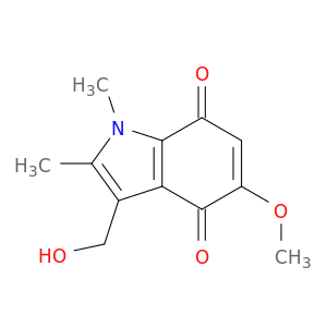 1H-Indole-4,7-dione, 3-(hydroxymethyl)-5-methoxy-1,2-dimethyl-