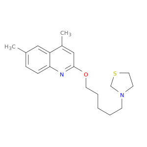 quinoline, 4,6-dimethyl-2-[[5-(3-thiazolidinyl)pentyl]oxy]-