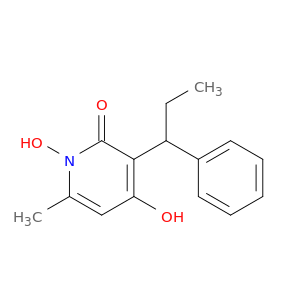 2(1H)-Pyridinone, 1,4-dihydroxy-6-methyl-3-(1-phenylpropyl)-