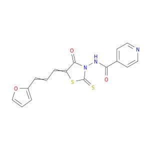N-(5-(3-(FURAN-2-YL)-2-PROPENYLIDENE)-4-OXO-2-THIOXO-3-THIAZOLIDINYL)-4-PYRIDINECARBOXAMIDE