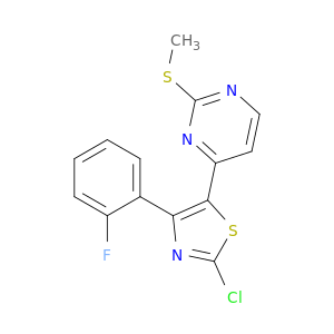 Pyrimidine, 4-[2-chloro-4-(2-fluorophenyl)-5-thiazolyl]-2-(methylthio)-