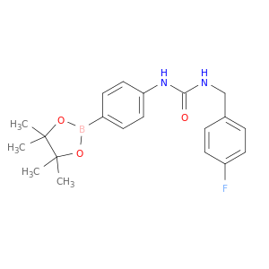 1-(4-氟苄基)-3-(4-(4,4,5,5-四甲基-1,3,2-二氧杂硼烷-2-基)苯基)脲