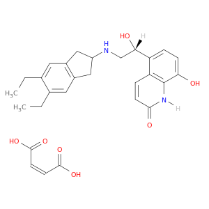 5-[(1R)-2-[(5,6-二乙基-2,3-二氢-1H-茚-2-基)氨基]-1-羟乙基]-8-羟基-2(1H)-喹啉酮马来酸盐