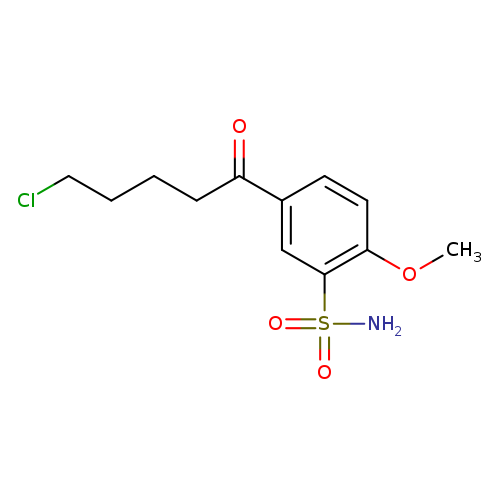 Benzenesulfonamide, 5-(5-chloro-1-oxopentyl)-2-methoxy-