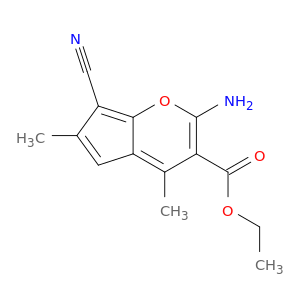 Cyclopenta[b]pyran-3-carboxylicacid, 2-amino-7-cyano-4,6-dimethyl-, ethyl ester