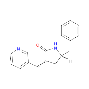 2-Pyrrolidinone, 5-(phenylmethyl)-3-(3-pyridinylmethylene)-, (5S)-