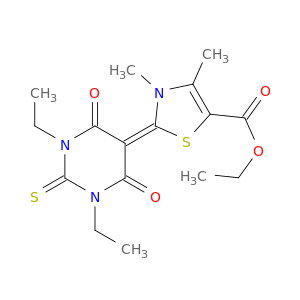 乙基2-(1,3-二乙基四羟基-4,6-二氧化硅氧烷-2-硫代-5(2H)-嘧啶基乙烯)-2,3-二氢-3,4-二甲基-5-噻唑甲酯