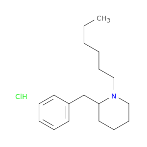 Piperidine, 1-hexyl-2-(phenylmethyl)-, hydrochloride