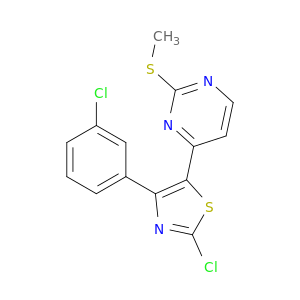 Pyrimidine, 4-[2-chloro-4-(3-chlorophenyl)-5-thiazolyl]-2-(methylthio)-