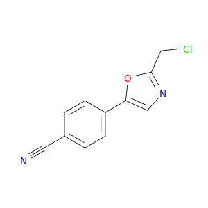 4-[2-(chloromethyl)-1,3-oxazol-5-yl]benzonitrile