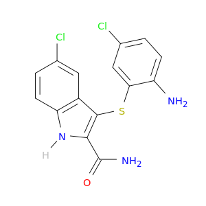 1H-Indole-2-carboxamide, 3-[(2-amino-5-chlorophenyl)thio]-5-chloro-