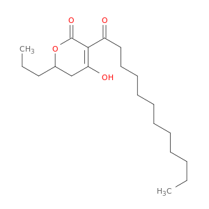 2H-Pyran-2-one, 5,6-dihydro-4-hydroxy-3-(1-oxododecyl)-6-propyl-
