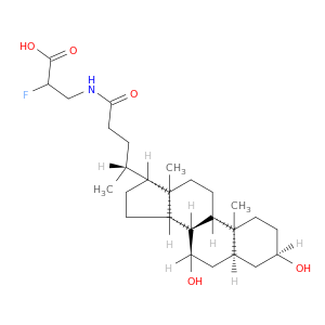 Propanoic acid, 3-[[(3a,5b,7a)-3,7-dihydroxy-24-oxocholan-24-yl]amino]-2-fluoro- (9CI)