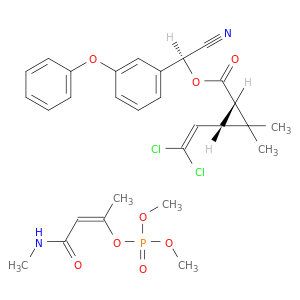 [(S)-cyano-(3-phenoxyphenyl)methyl] (1S,3S)-3-(2,2-dichloroethenyl)-2,2-dimethyl-cyclopropane-1-carboxylate; (E)-3-dimethoxyphosphoryloxy-N-methyl-but-2-enamide