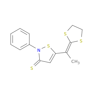 3(2H)-Isothiazolethione, 5-[1-(1,3-dithiolan-2-ylidene)ethyl]-2-phenyl-