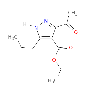 1H-Pyrazole-4-carboxylic acid, 3-acetyl-5-propyl-, ethyl ester
