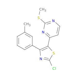 Pyrimidine, 4-[2-chloro-4-(3-methylphenyl)-5-thiazolyl]-2-(methylthio)-
