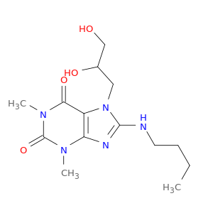 1H-Purine-2,6-dione,8-(butylamino)-7-(2,3-dihydroxypropyl)-3,7-dihydro-1,3-dimethyl-