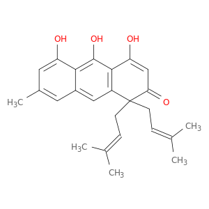 4,5,10-TRIHYDROXY-7-METHYL-1,1-BIS(3-METHYLBUT-2-ENYL)ANTHRACEN-2-ONE