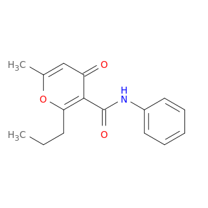 4H-Pyran-3-carboxamide, 6-methyl-4-oxo-N-phenyl-2-propyl-