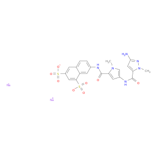 7-{[(4-{[(3-AMINO-1-METHYL-1H-PYRAZOL-5-YL)CARBONYL]AMINO}-1-METHYL-1H-PYRROL-2-YL)CARBONYL]AMINO}NAPHTHALENE-1,3-DISULFONIC ACID