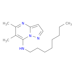 Pyrazolo[1,5-a]pyrimidin-7-amine, 5,6-dimethyl-N-octyl-