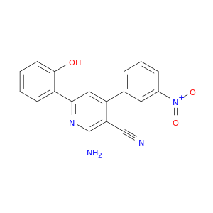 3-Pyridinecarbonitrile, 2-amino-6-(2-hydroxyphenyl)-4-(3-nitrophenyl)-