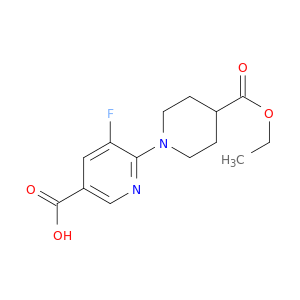 3-Pyridinecarboxylic acid, 6-[4-(ethoxycarbonyl)-1-piperidinyl]-5-fluoro-