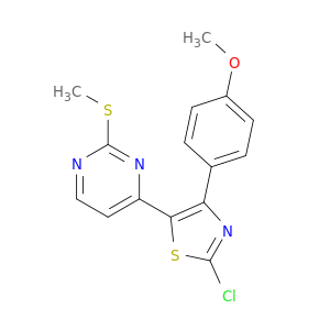 Pyrimidine, 4-[2-chloro-4-(4-methoxyphenyl)-5-thiazolyl]-2-(methylthio)-