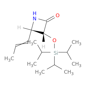 2-Azetidinone, 4-(1-propenyl)-3-[[tris(1-methylethyl)silyl]oxy]-, (3R,4S)-