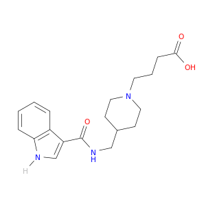 1-Piperidinebutanoic acid, 4-[[(1H-indol-3-ylcarbonyl)amino]methyl]-